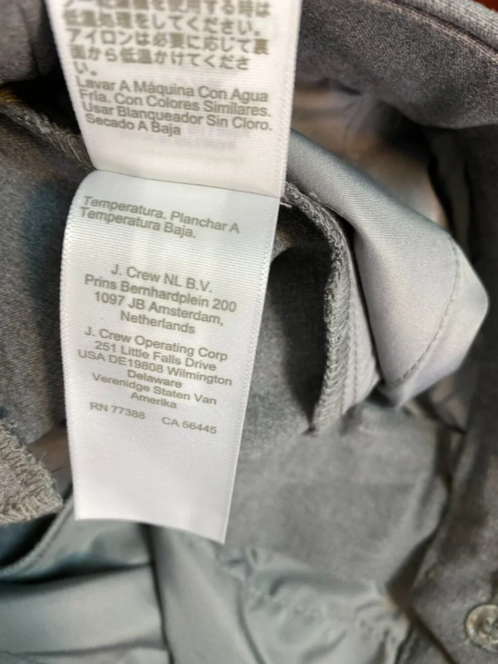 J.Crew Ruby Crop Pant Gray Slim Ankle Dress Pants Size 8